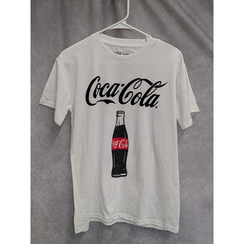 Coca-Cola Graphic T-Shirt Mens Large White Classic Coke Bottle Logo Tee
